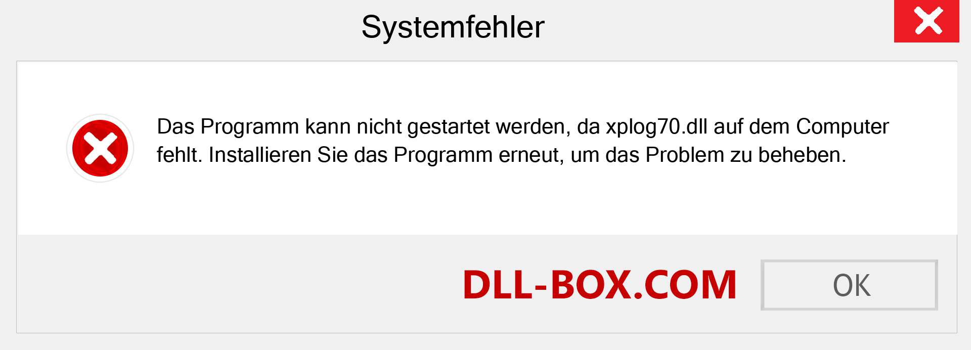 xplog70.dll-Datei fehlt?. Download für Windows 7, 8, 10 - Fix xplog70 dll Missing Error unter Windows, Fotos, Bildern