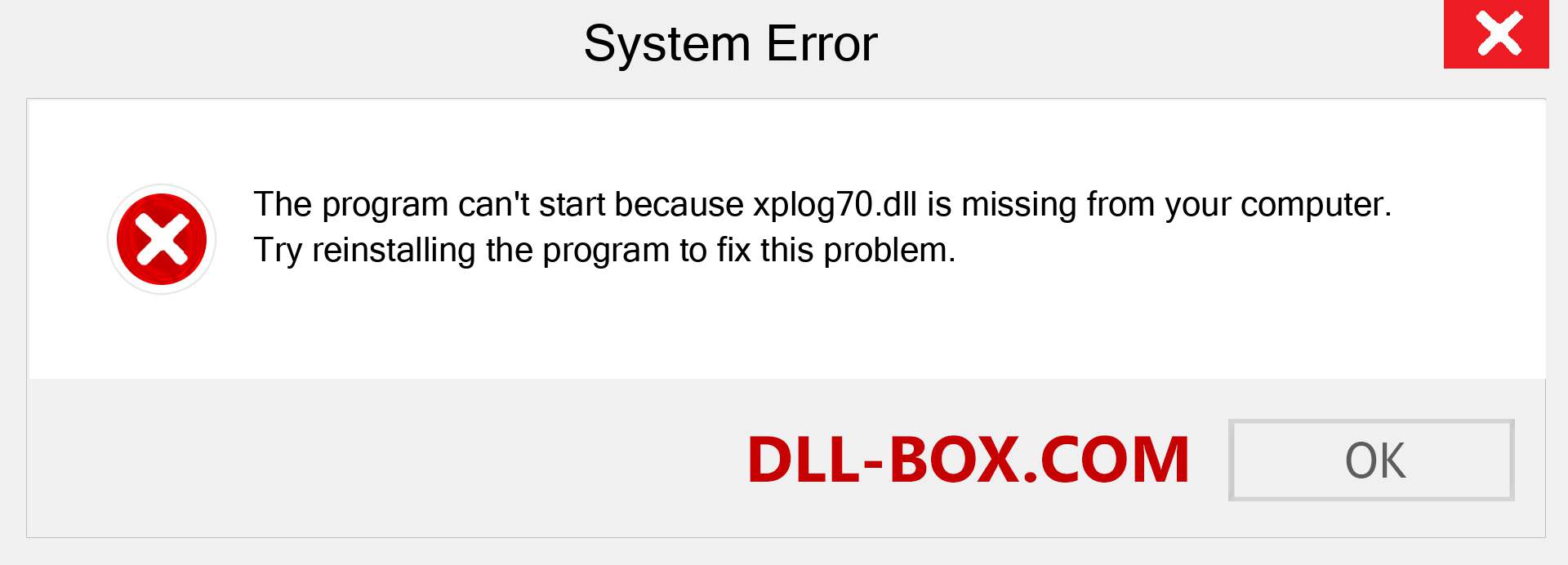  xplog70.dll file is missing?. Download for Windows 7, 8, 10 - Fix  xplog70 dll Missing Error on Windows, photos, images